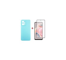 Чохол до мобільного телефона Dengos Xiaomi Redmi Note 12 5G Case + Glass (Ice blue) (DG-KM-84)