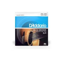 Струни для гітари D'Addario 80/20 Bronze Regular Light (12-53) (EJ11)