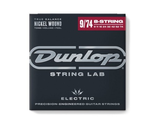 Струни для гітари Jim Dunlop Nickel Wound Electric Guitar Strings 09-74 | 8-String (DEN0974-8)