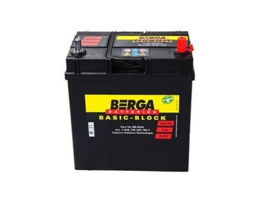 Акумулятор автомобільний Berga Basicblock 35Ah ASIA Ев (-/+) ТК (300EN) (5351180307902)