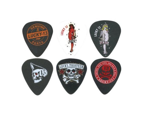 Медіатор Jim Dunlop Lucky 13 Artist Series Pick 1.0mm 6 шт. (L13BP1.0)