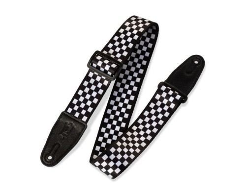 Ремінь для гітари Levy's Print Series Guitar Strap Black And White Checkers (MP-28)