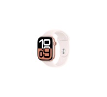 Смарт-годинник Apple Watch Series 10 GPS 46mm Rose Gold Aluminium Case with Light Blush Sport Band - S/M (MWWT3QH/A)