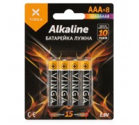 Батарейка AAA LR03 Alkaline 8pcs Blister Vinga (VJABAAA8)