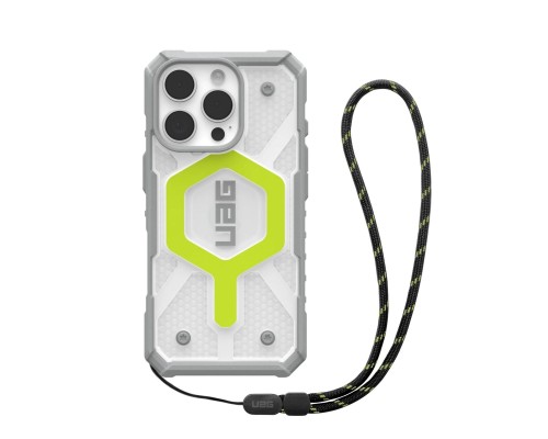 Чохол до мобільного телефона UAG iPhone 16 Pro Pathfinder Clear Magsafe Active Neon Lanyard (1144641BV01)