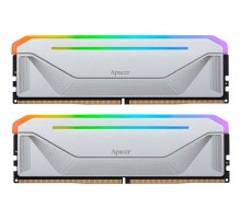 Модуль пам'яті для комп'ютера DDR5 32GB (2x16GB) 5200 MHz NOX RGB Silver Apacer (AH5U32G52C522NWAA-2)
