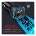 FM модулятор Promate PowerTune 38w USB-A OTG/USB-A QC3.0/USB-C PD Black (powertune-38w.black)
