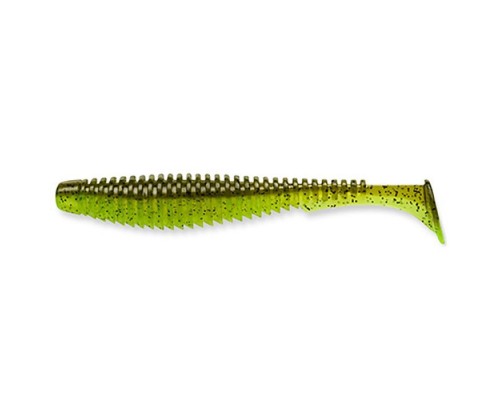 Силікон рибальський FishUP U-Shad 3" 204 - Green Pumpkin/Chartreuse (9шт/уп) (1864.15.15)