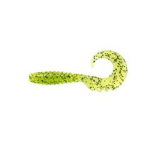 Силікон рибальський FishUP Fancy Grub 1" 055 - Chartreuse/Black (12шт/уп) (1862.02.28)