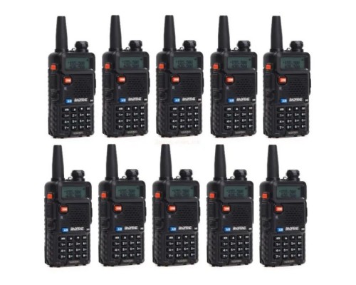 Портативна рація Baofeng UV-5R Black Ten Pack комплект 10 шт (2200000758972)