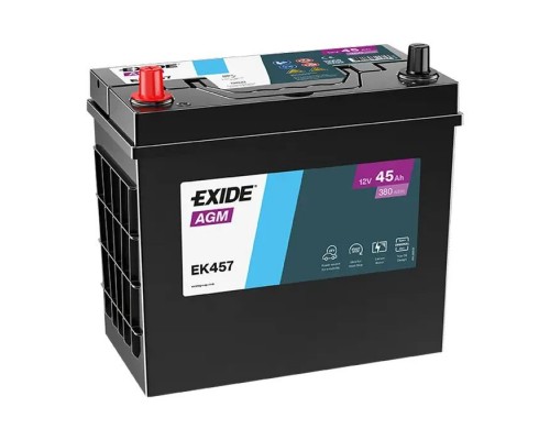 Акумулятор автомобільний EXIDE START-STOP AGM 45Ah ASIA (+/-) ТК (380EN) (EK457)