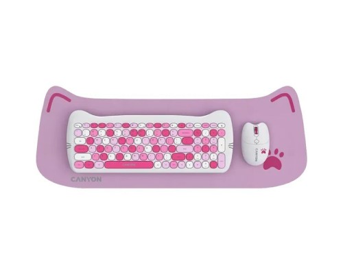 Комплект Canyon HSET-W6 Kitty Edition Wireless UA Pink (CNS-HSETW6PK)