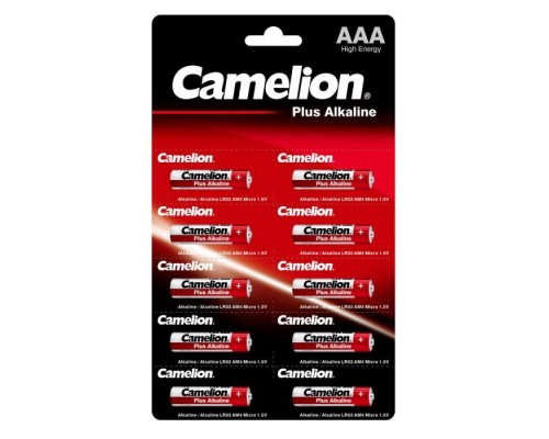 Батарейка Camelion AAA LR03 Plus Alkaline * 10 (LR03-BP1x10P)