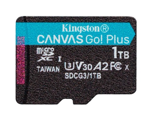 Карта пам'яті Kingston 1TB microSDXC сlass 10 UHS-I U3 V30 A2 Canvas Go Plus G4 (SDCG4/1TBSP)