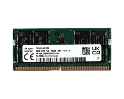 Модуль пам'яті для ноутбука SoDIMM DDR5 32GB 4800 MHz Hynix (HMCG88MEBSA092N)