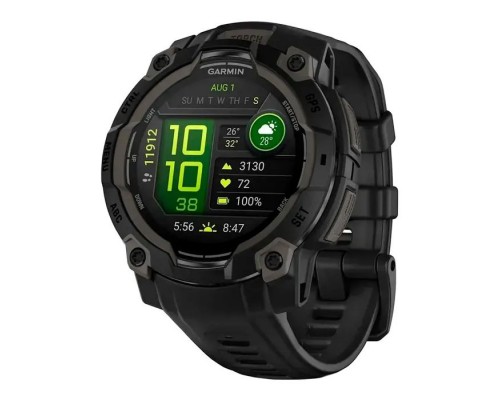Смарт-годинник Garmin Instinct 3, 45mm, AMOLED, Black Bezel with Black Band, GPS (010-02936-00)