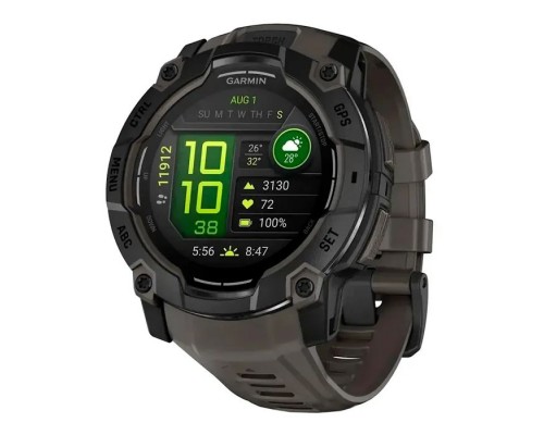 Смарт-годинник Garmin Instinct 3, 50mm, AMOLED, Black Bezel with Charcoal Band, GPS смарт-годинник (010-03020-00)