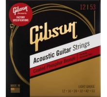Струни для гітари Gibson SAG-CPB12 Coated Phosphor Bronze Acoustic Guitar Strings Light (12-53) (230472)