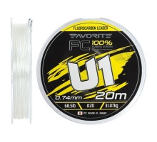 Флюорокарбон Favorite U1 FC 20m 20/0.74mm 68.5lb/31.07kg (1693.12.00)