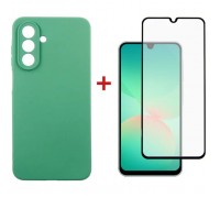 Чохол до мобільного телефона Dengos Kit Samsung Galaxy A26 Soft + glass (Mint) (DG-KM-139)