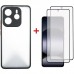 Чохол до мобільного телефона Dengos Kit Xiaomi Redmi Note 14 5G Matte + 2 pcs glass (Black) (DG-CTG2P-01)
