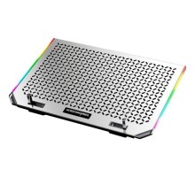 Підставка до ноутбука IceCoorel 10-15.6", 6*80mm 1800 RPM, 2*USB, 366x256x23mm, RGB (A17)