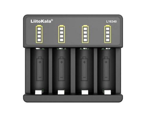 Зарядний пристрій для акумуляторів Liitokala 4 Slots, Li-ion, 16340, CR123A (Lii-L16340)