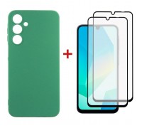 Чохол до мобільного телефона Dengos Samsung Galaxy A16 Soft + glass 2pcs (Mint) (DG-CTG2P-11)