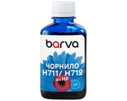 Чорнило Barva HP 711/712 180ml C, water-soluble (H711-858)