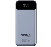Батарея універсальна Sigma X-power SI30A7QLX 30000mAh, PD/130W, LED, cable 100w, silver (4827798479117)