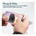 Перехідник Lightning M to 2xLightning F Audiо + Charge Promate (ihinge-lt.grey)
