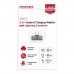 Перехідник Lightning M to 2xLightning F Audiо + Charge Promate (ihinge-lt.grey)