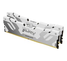Модуль пам'яті для комп'ютера DDR5 48GB (2x24GB) 8000 MHz Renegade White/Silver Kingston Fury (ex.HyperX) (KF580C38RWK2-48)