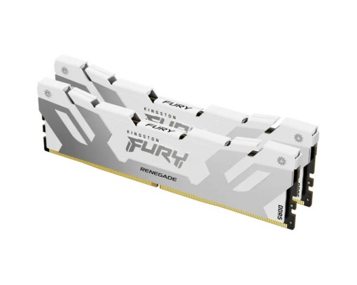 Модуль пам'яті для комп'ютера DDR5 32GB (2x16GB) 8000 MHz Renegade White Kingston Fury (ex.HyperX) (KF580C38RWK2-32)