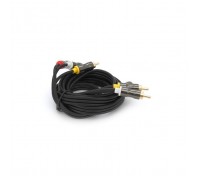Кабель мультимедійний 3xRCA M to 3xRCA M 3.0m black VEGGIEG (YT-AV303)