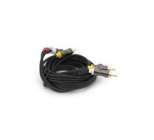 Кабель мультимедійний 3xRCA M to 3xRCA M 3.0m black VEGGIEG (YT-AV303)