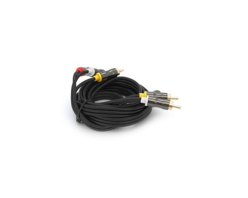 Кабель мультимедійний 3xRCA M to 3xRCA M 3.0m black VEGGIEG (YT-AV303)