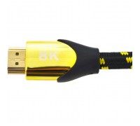 Кабель мультимедійний HDMI M to HDMI M 3.0m V2.1 8K60Hz 4K120Hz black/gold Ritar (YT-HDMI(M)/(M)V2.1-3.0m/19949)