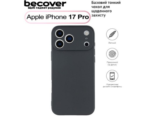 Чохол до мобільного телефона BeCover Apple iPhone 17 Pro Black (713760)
