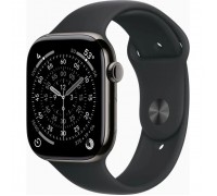 Смарт-годинник Apple Watch Series 11 GPS + Cellular 46mm Slate Titanium Case with Black Sport Band - M/L (MFD24RK/A)