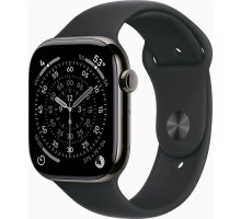Смарт-годинник Apple Watch Series 11 GPS + Cellular 46mm Slate Titanium Case with Black Sport Band - M/L (MFD24RK/A)