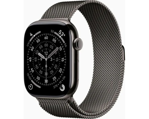 Смарт-годинник Apple Watch Series 11 GPS + Cellular 46mm Slate Titanium Case with Slate Milanese Loop - M/L (MFD44RK/A)