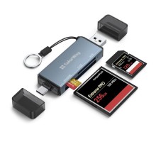 Зчитувач флеш-карт ColorWay USB 2.0/USB-C to CF/SD/MicroSD (CW-CR-01)