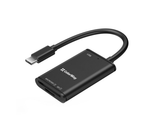 Зчитувач флеш-карт ColorWay USB-C to USB 3.0/SD/MicroSD (CW-CR-02)
