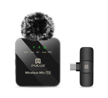 Мікрофон Puluz для телефону приймач Type-C Black (PU646B)