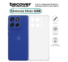 Чохол до мобільного телефона BeCover Anti-Shock Motorola Moto G56 Clear (713802)