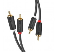 Кабель мультимедійний 2xRCA M to 2xRCA M 1.0m AV104 black Ugreen (30747)