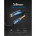 Кабель мультимедійний 3.5mm M to 3.5mm F 1.0m AV118 blue Ugreen (40673)