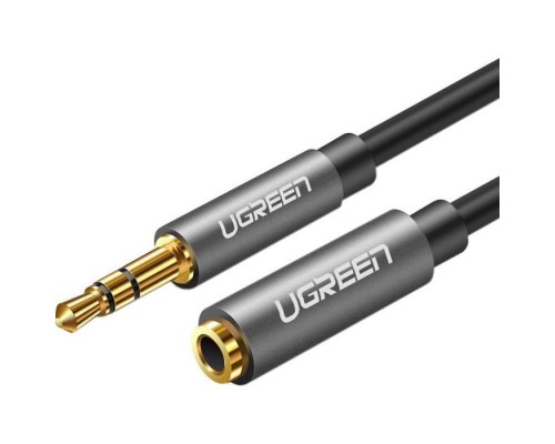 Кабель мультимедійний 3.5mm M to 3.5mm F 2.0m AV118 gray Ugreen (10594)