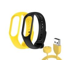 Ремінець до фітнес браслета Armorstandart комплект 3шт Xiaomi Mi Band 7/6/5 New Style Yellow (ARM77040)